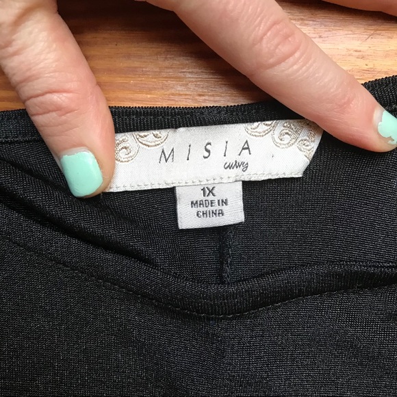 Misia Curvy Black Top, NWT, 1X - Picture 5 of 13